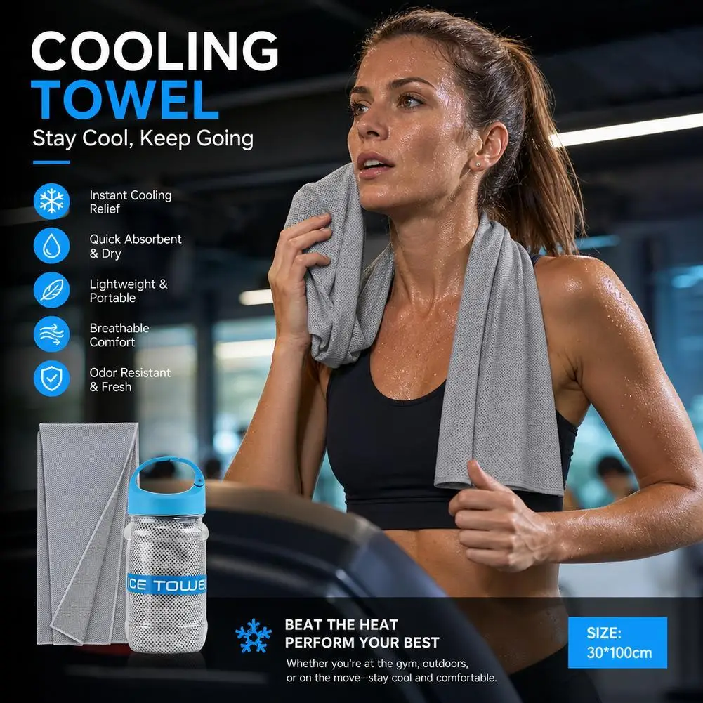 Breathable Cooling Towel Ultra Soft Lightweight Microfiber Towels Sunstroke Prevention Quick Drying Ice Wipes Neck Wrap Towel