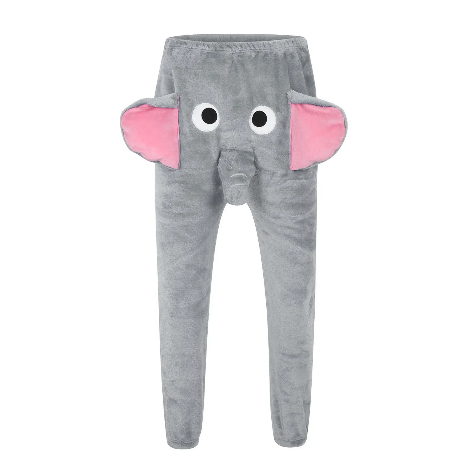 Pantaloni del pigiama da uomo flanella divertente elefante novità pantaloncini intimo divertente scherzo regalo per uomo pantaloni a tema animale Pantalone