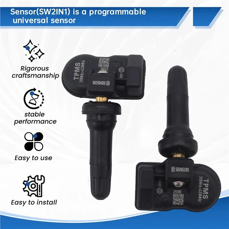 8Pcs Programmable MX Sensor 315MHZ+433Mhz 2 In 1 Tire Pressure Sensor Monitor System Universal Editable TPMS Tool-AUTEL Parts-X6