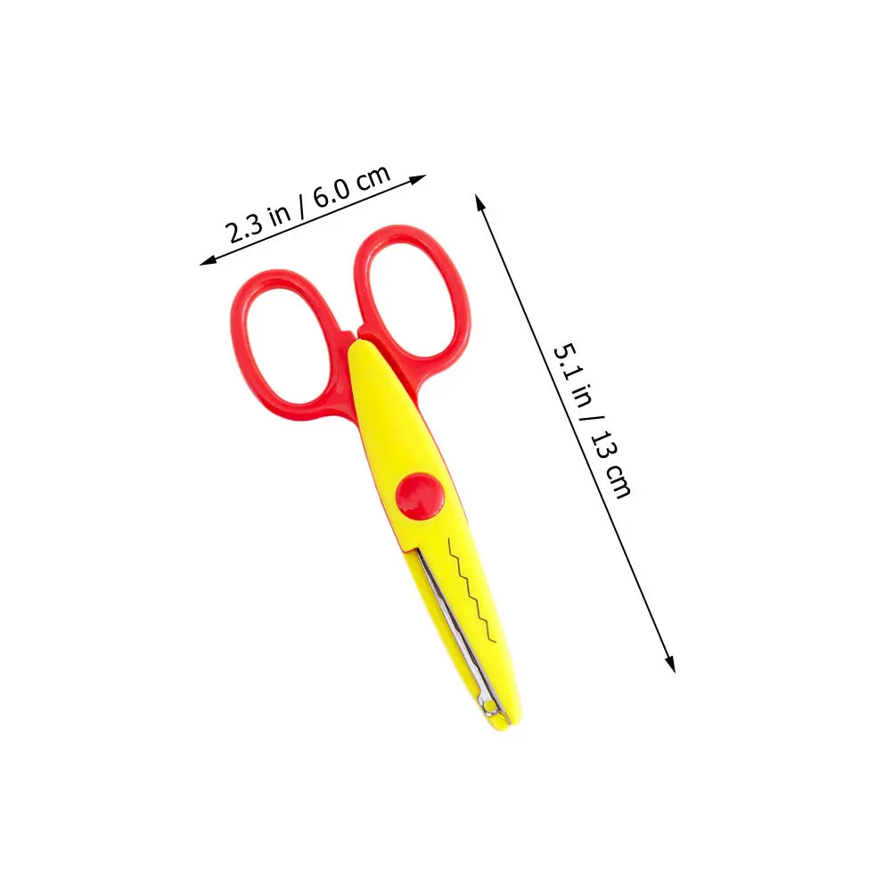 6Pcs Children Scissors Kids Lace Scissors Craft DIY Cutting Tools Portable Safety Rounded Edge for Kids Creative Projects