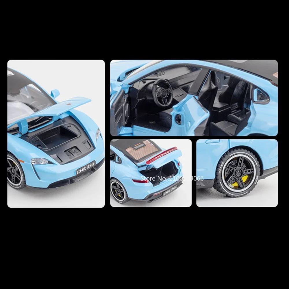 1:32 Taycan 911 Turbo SโลหะผสมDiecastรถยนต์รุ่นของเล่นเสียงแสงMiniatureประตูเปิดยานพาหนะคอลเลกชันของขวัญสําหรับเด็ก