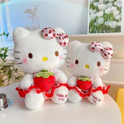 65cm Sanrio Hello Kitty Doll Fruit Strawberry Grape Cat Doll Children Plush Toy Girl Bedroom Decoration Pillow Cute Cartoon Gift