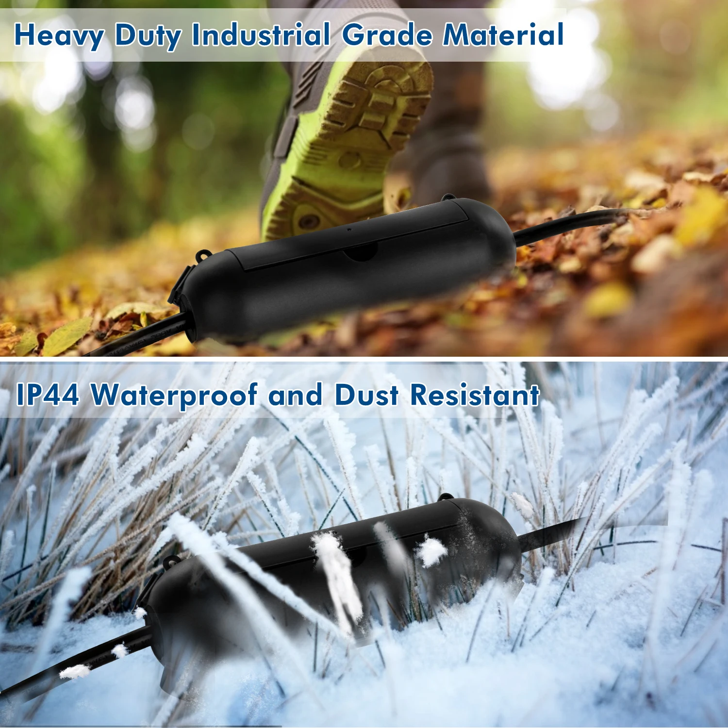 4 عبوات من صندوق توصيل خارجي صغير IP44 مقاوم للماء مع مزالج قابلة للقفل وفتحات تركيب