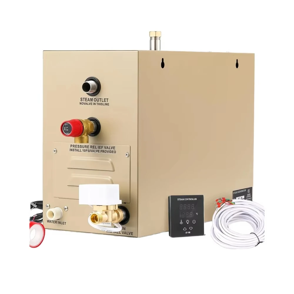 

15KW Modern Acrylic Steam Generator for Sauna Shower Turkish Bath Villa 10m³ Adjustable Temperature 35-55℃ Timer