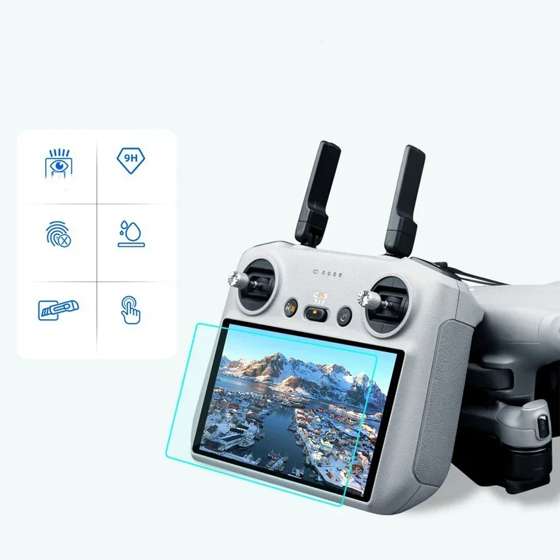 For DJI RC2 Remote Control Screen Tempered Glass Protective Film Hd Oil Resistant Protection Film For DJI Air3 Drone Accessories