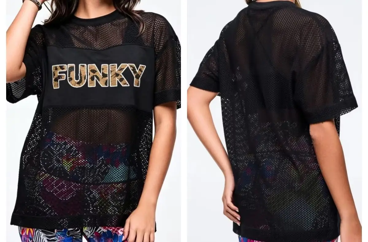 New Arrived Fit Funky Casual Sports Wear Short Sleeve Mesh Top Tshirt Tee 1250