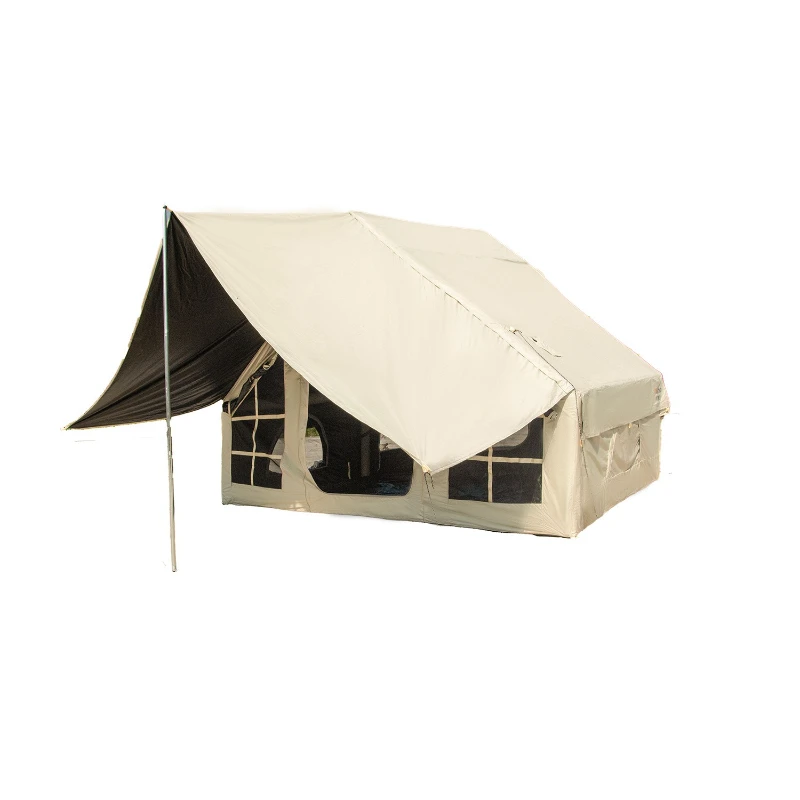 Outdoor family camping automatic integrated inflatable tent vinyl coating sunscreen, weatherproof, heightened and enlarged