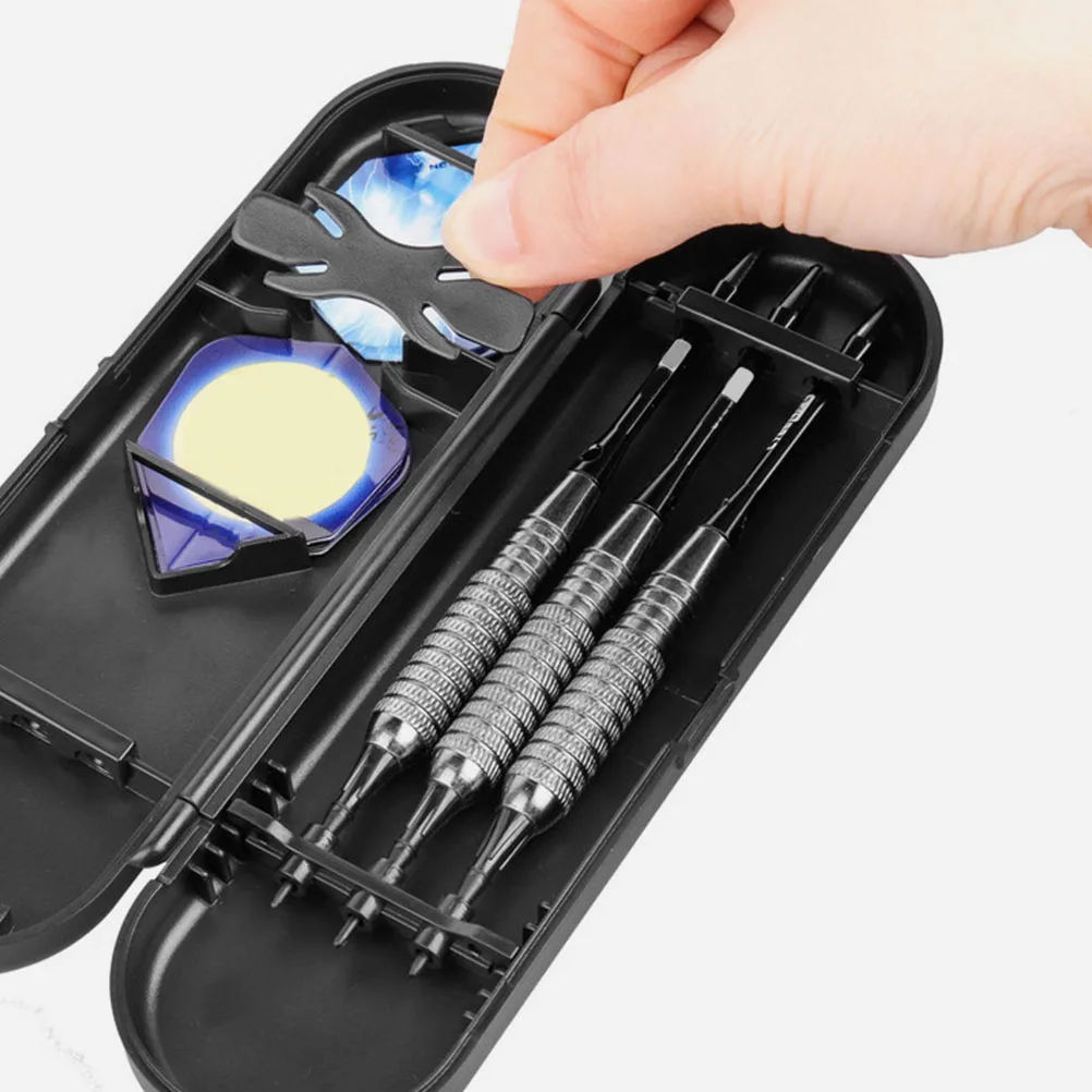 

2Pcs Carry Case Plastic Organizer Box Lightweight Portable Storage Holder for Steel Tip Accessories