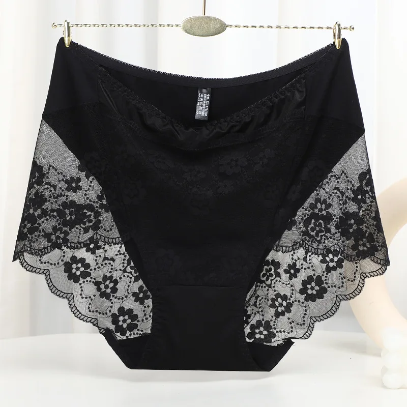 Large size Sexy Lace Panties Women\'s Modal Briefs High waist Boyshorts