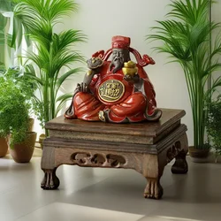 Ceramics God of Fortune sculptures and figurines High quality Home Living Room Office Wealth Luck Feng Shui Decor statue