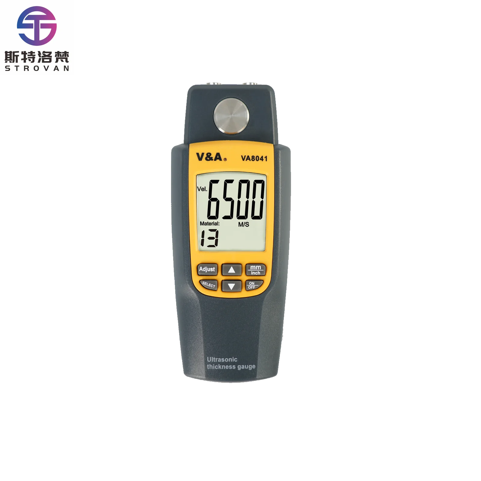 

VA8041 Digital Ultrasonic Thickness Gauge Materials Steel Metal Plastic Glass Water Pipes MM INCH Thickness Tester Meter