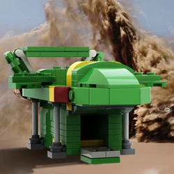 Gobricks MOC Movie Thunderbirds 2 Green Transport Aircraft Spaceship Building Blocks Set Spacefighter Rocket Airship Bricks Toy