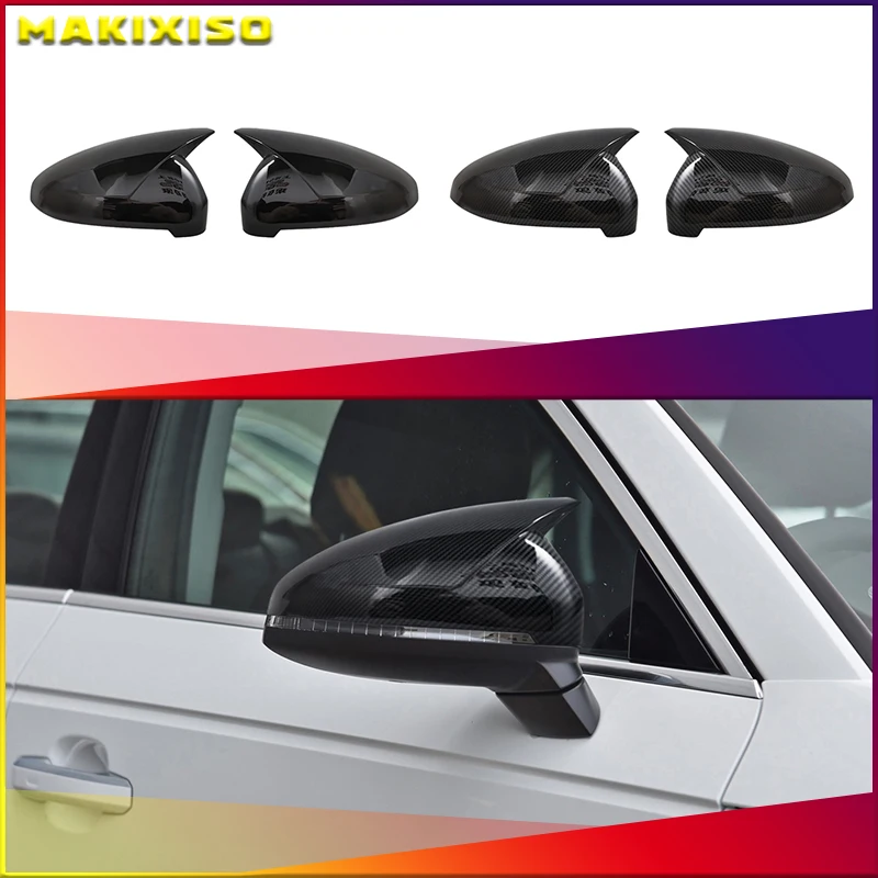 

2pcs Black Side Wing Mirror Caps for Audi A4 A5 B9 2017 2018 2019 2020 2021-2023 S4 RS4 S5 RS5 Allroad Quattro Replace Covers
