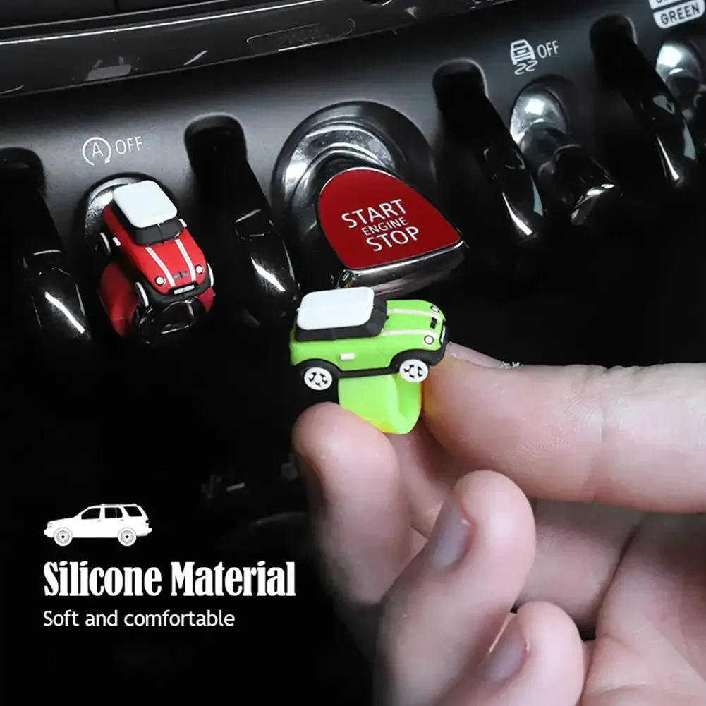 New Silicone Car Model Button Cover Ornament Start Stop Button Collar For BMW MINI Cooper Sticker F56 Cooper Accessories