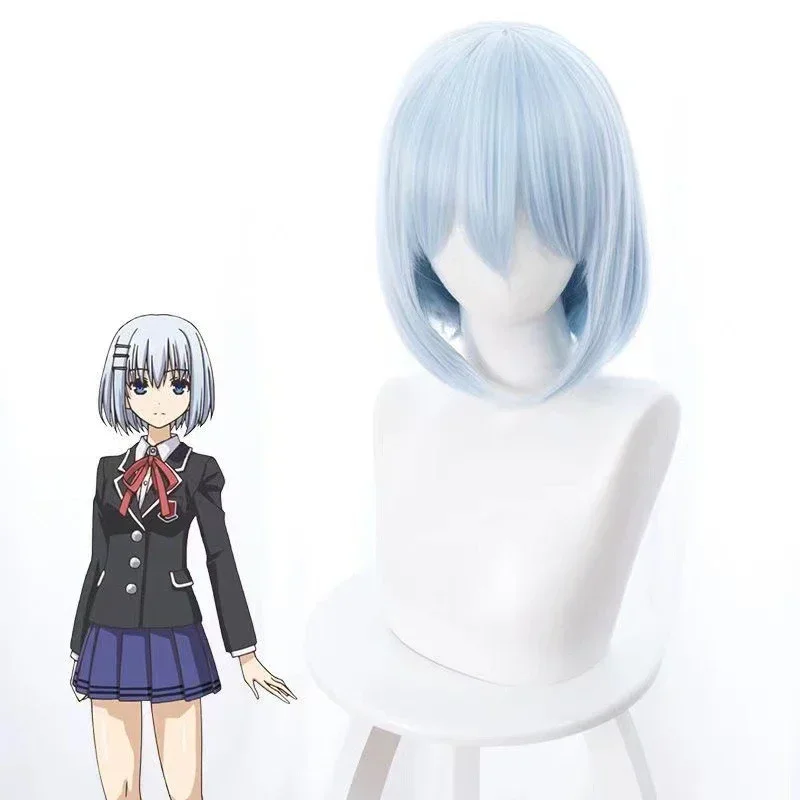 Blue Student Hairstyle Anime Cosplay Wig Fashion Cute Simulated Hair Appointment Festival Party Daily Wear Full Wig Masquerade