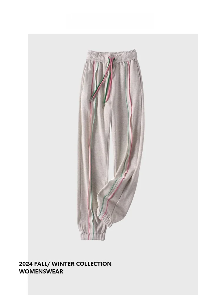 

Женские повседневные спортивные брюки Forever 2 с цветными полосками, универсальные летние брюки для отдыха и повседневной носки, для фигуры типа «груша»