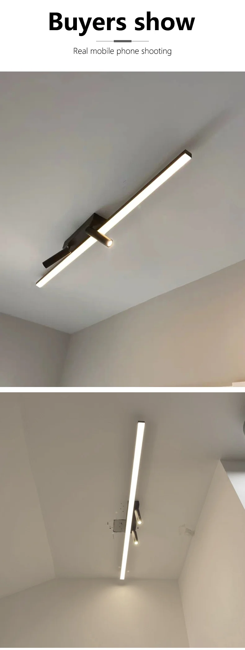 Modern LED Line Ceiling Lamp modern Living Room Dining Room Master Bedroom Study Fixture Gold Black Ceiling Lights Illumination