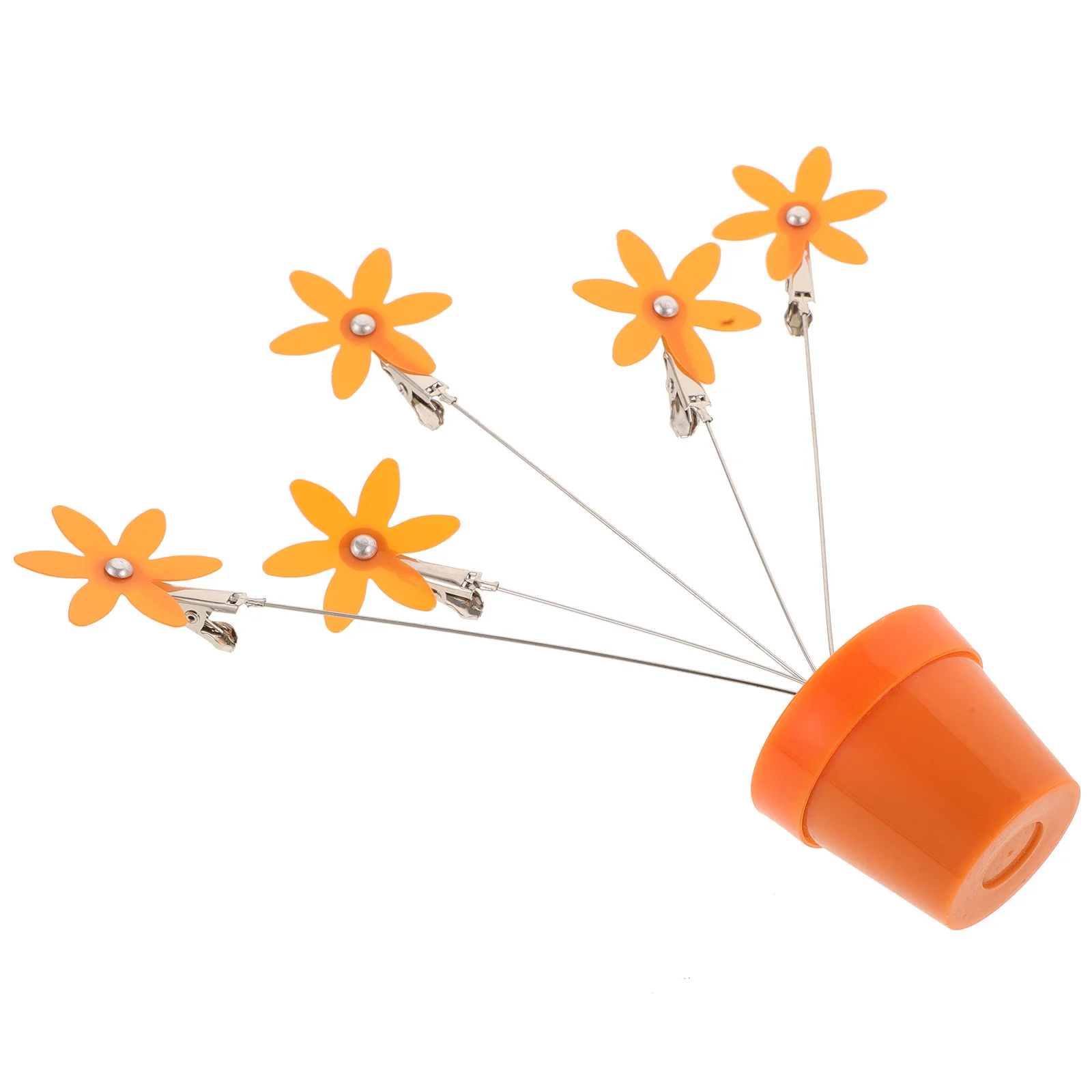 

1pc Flowerpot Photo Holder With 5 Clips Bonsai Design Plastic Desktop Picture Stand For Office Home Decoration Tabletop Ornament