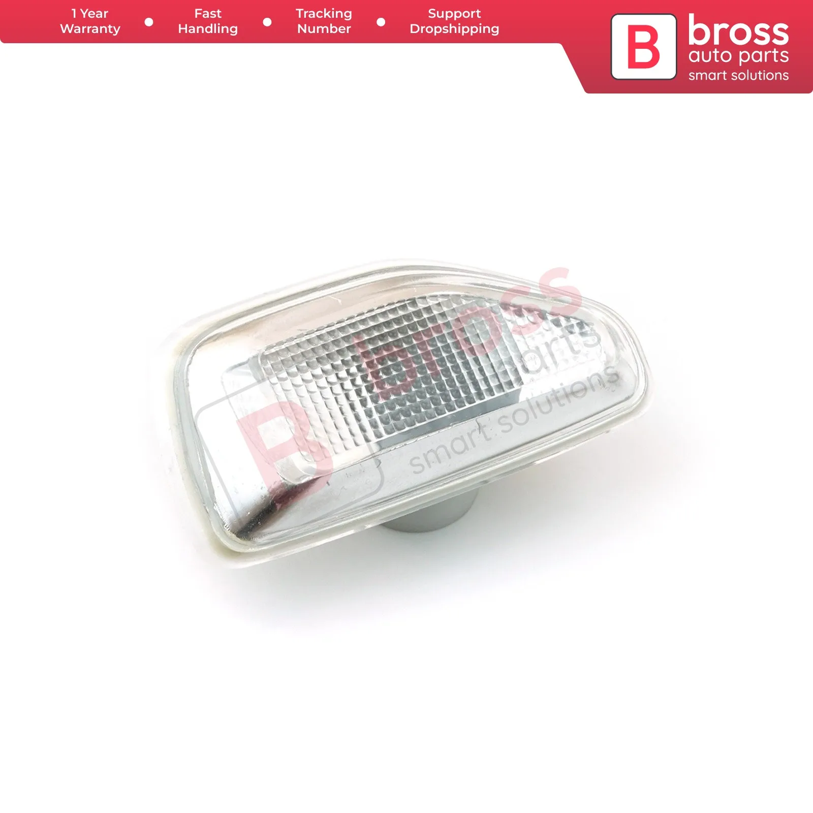 

Bross BSP742 White Side Indicator Repeater Lamp 261651140R Left Side for Dacia Sandero MK2 Sandero Stepway MK2 Logan MK2