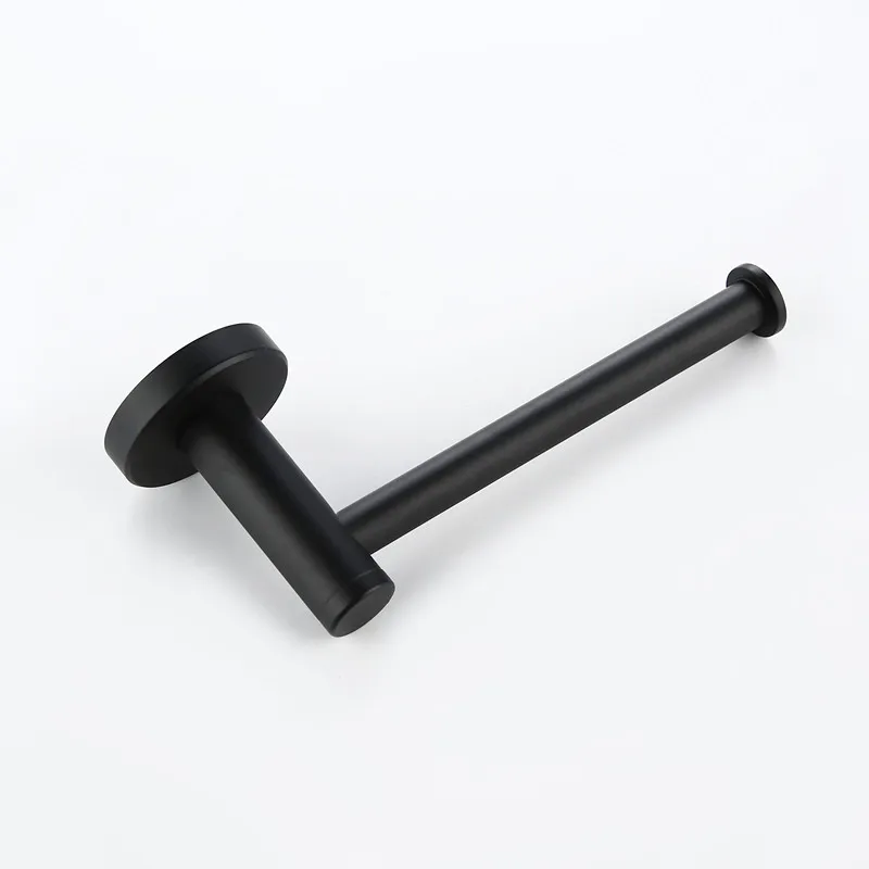 High Quality SUS304 Stainless Steel Matte Black Round Bathroom Toilet Paper Holder