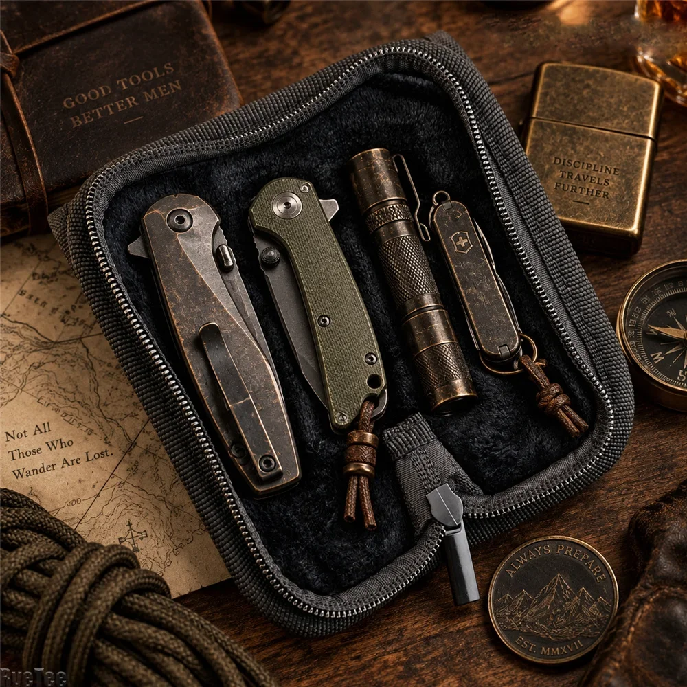 Outdoor EDC Folding Pouch Universal Nylon Oxford Storage Bag for Lightweight Tactical Scabbard Sheath Cover Tools Packaging Bag
