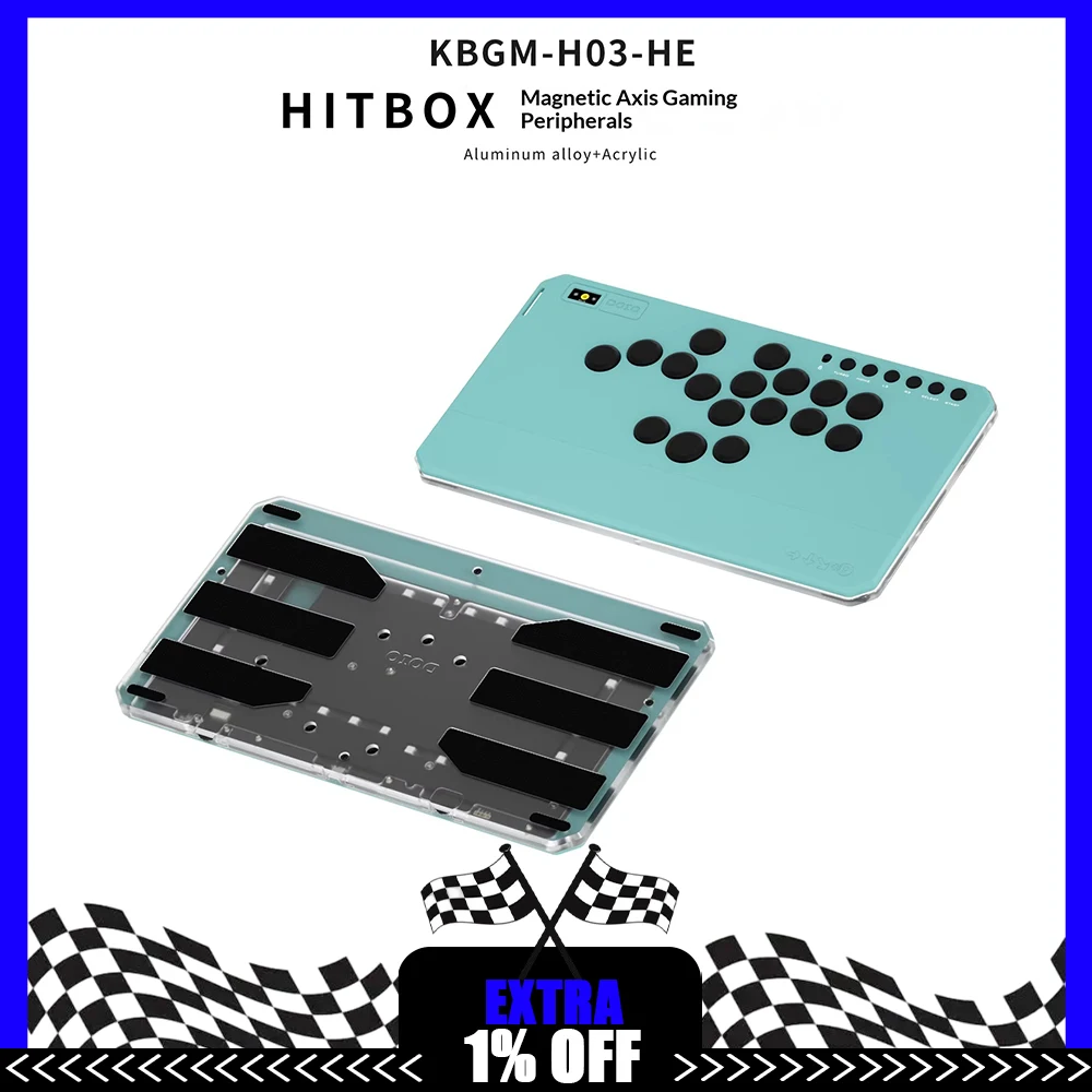 DOIO HITBOX Gaming Keyboard Magnetic axis adjustable 0.05MM Fast Trigger Wired Keyboard 1000Hz Rate Of Return For Pc Accessories