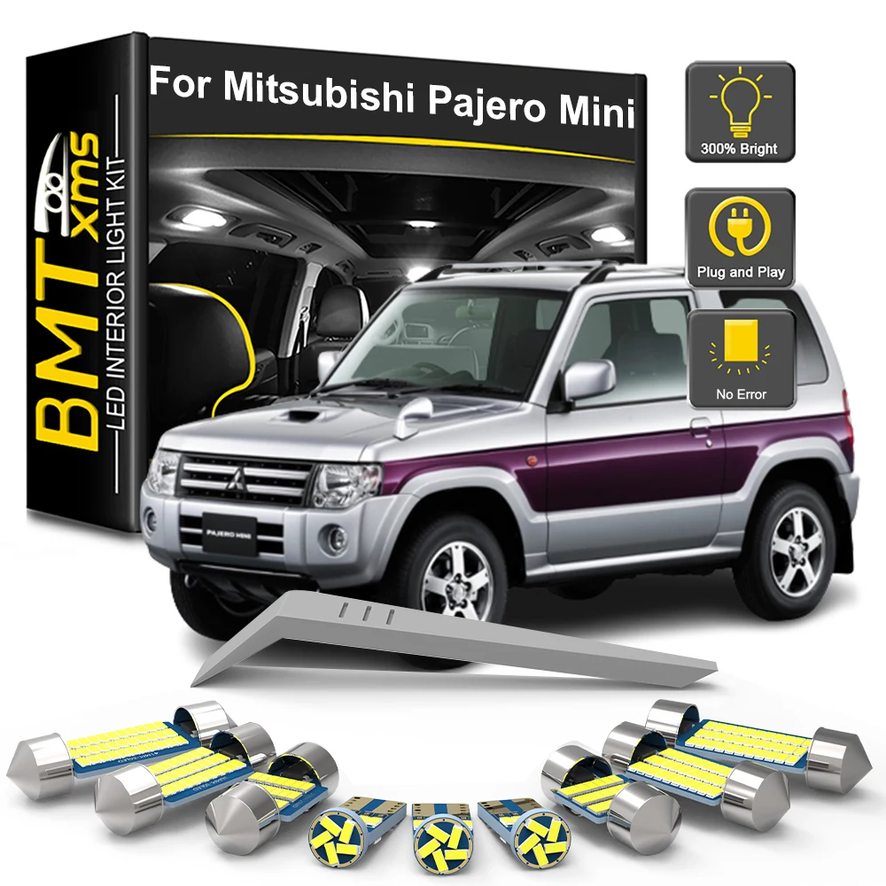 

BMTxms 5/10Pcs LED Interior Light Bulb Kit For Mitsubishi Pajero Mini 1994-2010 2011 2012 Car Accessories Canbus Indoor Lamp