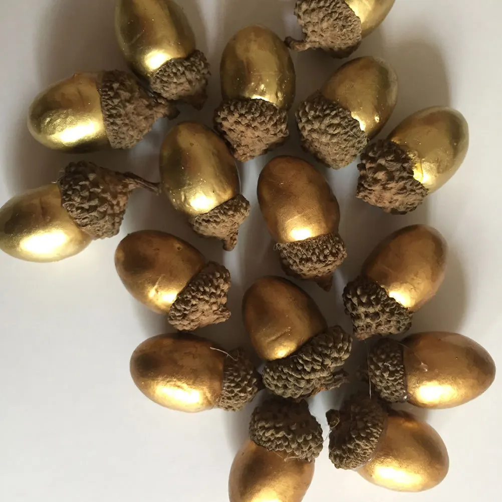 

50Pcs Mini Acorns Decorative Craft Supplies Festive Table Decoration Accessories Artificial Acorn Simulation Acorn