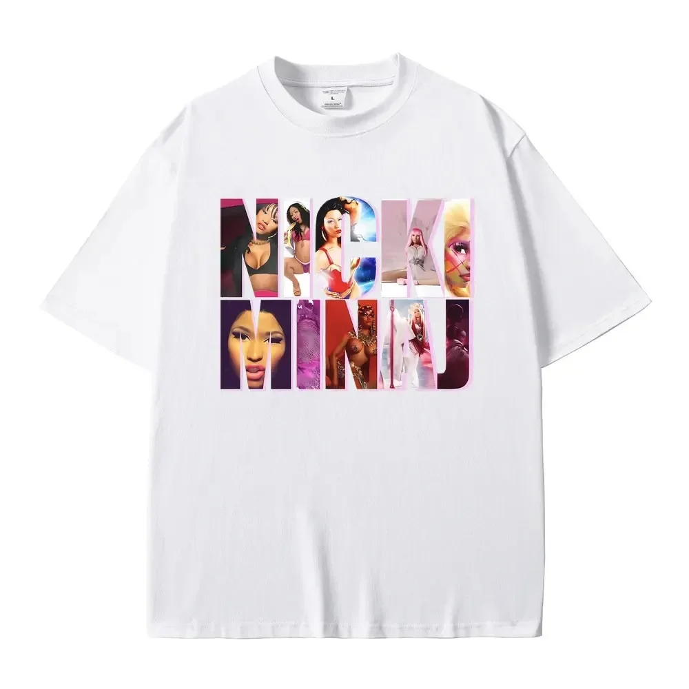 Rapper Nicki Minaj 2007-2024 Eras Music Album Graphic Print T-shirt Men Women Hip Hop Oversized Tshirt Unisex Vintage Streetwear