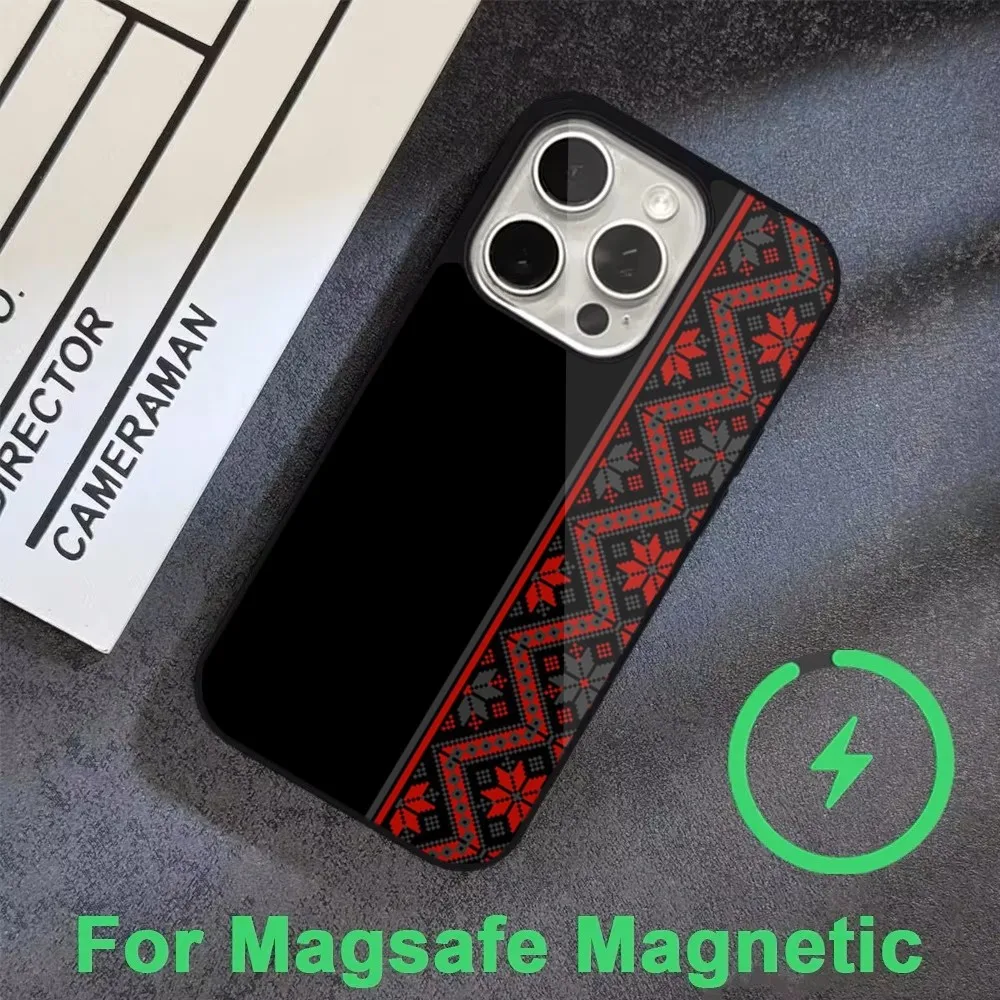 U-Ukraine Ornament-S Pattern Phone Case  For iPhone 16,15,14,13,12,11,Pro,Max,Plus,Mini, Magsafe,Magnetic Wireless Charging Case