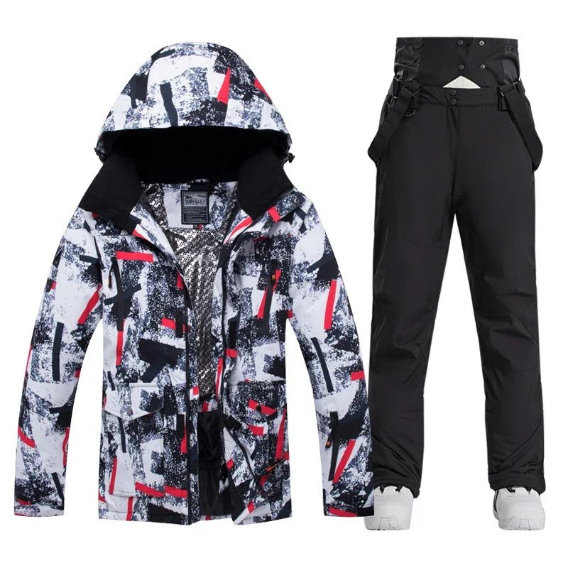 Winter Men\'s Ski Suit Camouflage Thermal Snow Wear Waterproof Windproof Outdoor Sports Snowboard Jackets And Ski Pants Brand