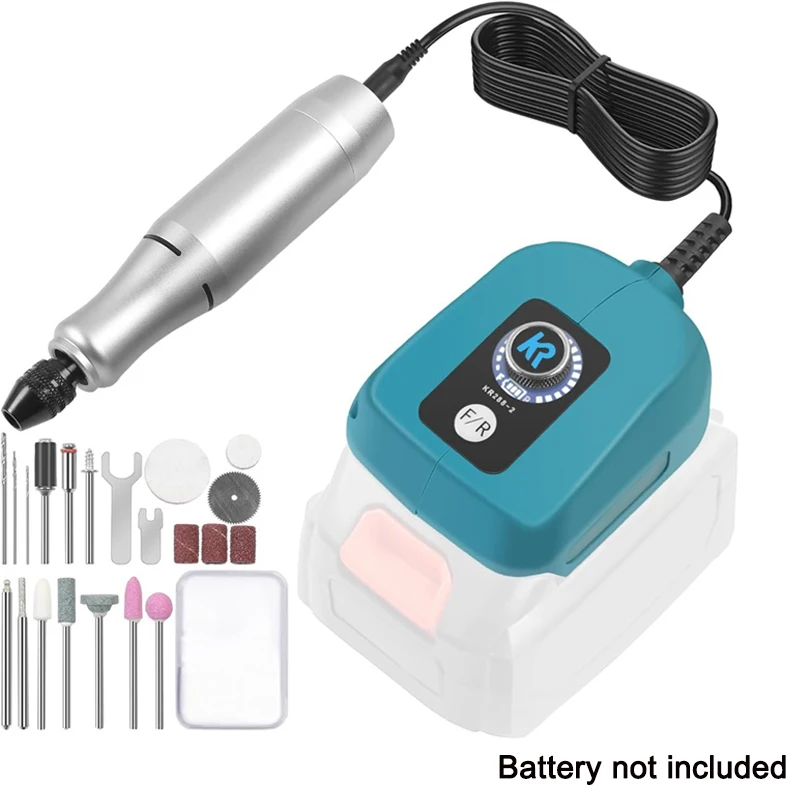 For Makita 18V Lithium Battery Small Die Electric Grinder Aluminum Alloy Body 40W Stepless Speed Regulation DIY Electric Drill