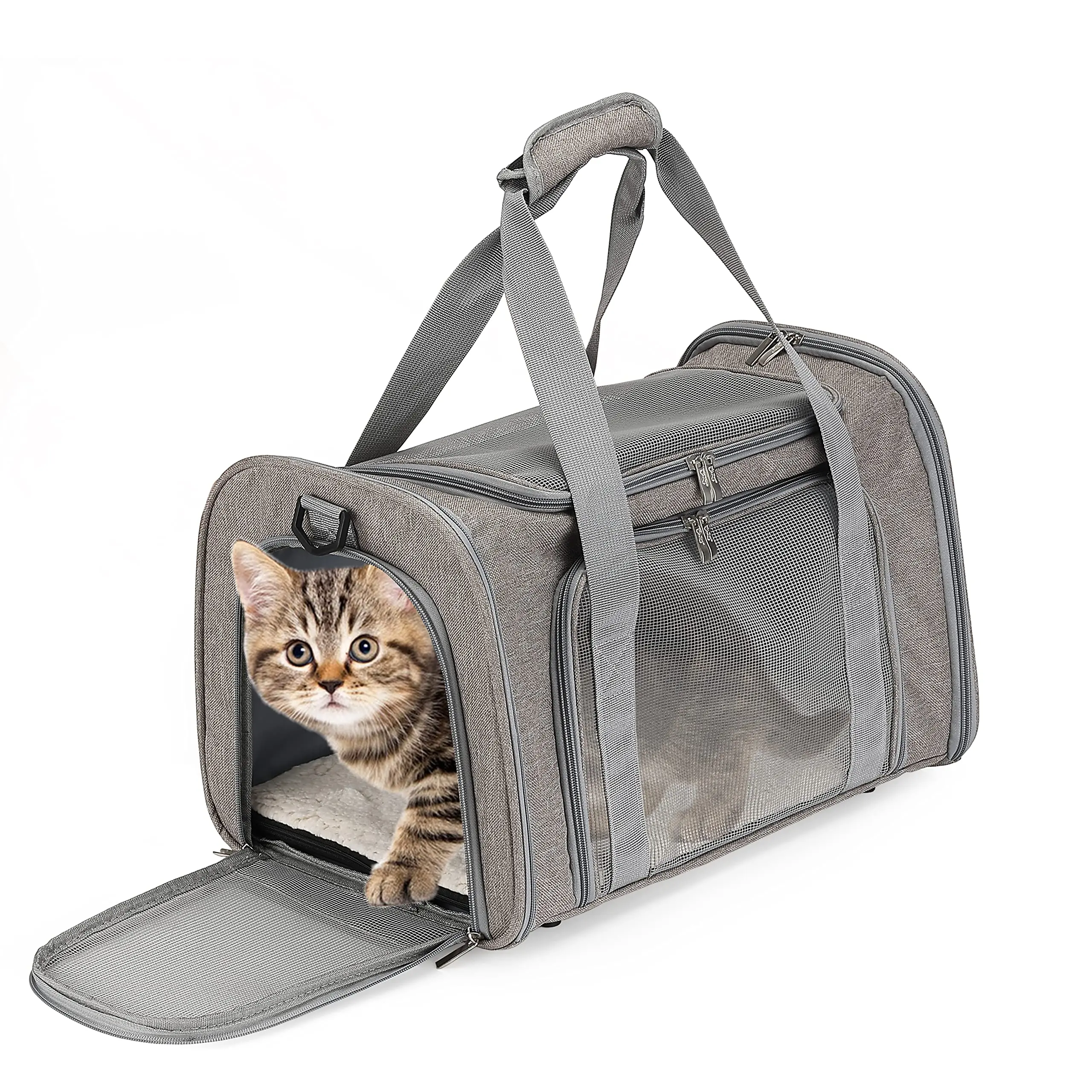 

Custom Dog Carrier For Small Medium Cats Puppies Airline Approved Carrier Soft Sided Collapsible Travel Puppy Carrier