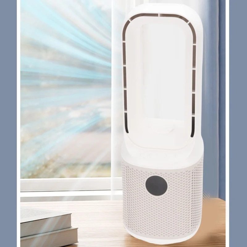 

Безлопастной настольный вентилятор, 9-скоростной, тихий, перезаряжаемый, небольшой настольный вентилятор для домашнего офиса, спальни с вращением на 60 градусов