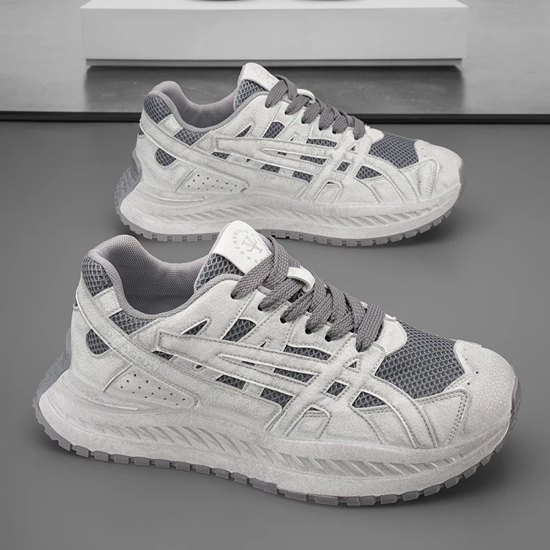 

Men's Breathable Mesh Sporty Casual Shoes Summer 2026 New Style Wear Resistant Vintage Design Versatile Low Top Rubber Outsole
