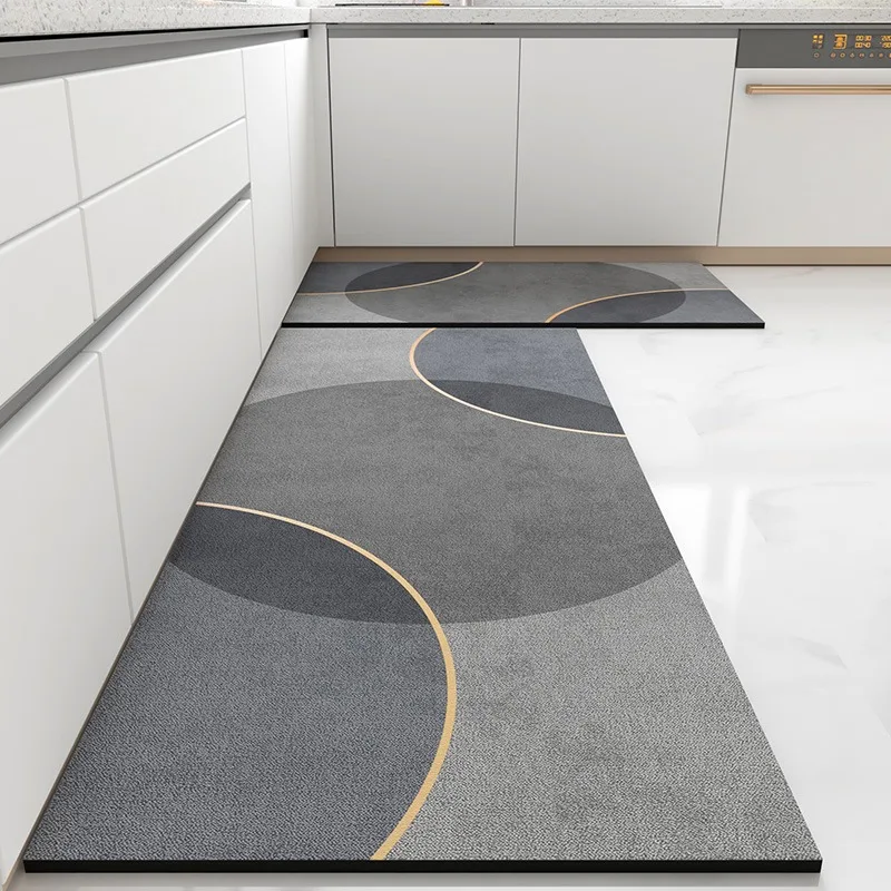 Kitchen Floor Mats Retro Non-slip Waterproof Oil-proof Easy Clean Carpets PVC Washable Wear-resistant Balcony Rugs AlFOMBRA 양탄자