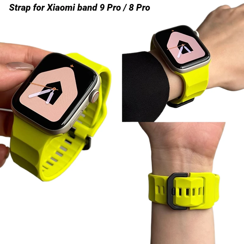

Fashion Strap For Xiaomi band 9 Pro Silicone Watchband For Xiaomi band 8 Pro Correa Bracelet Smartwatch Sport Wristband