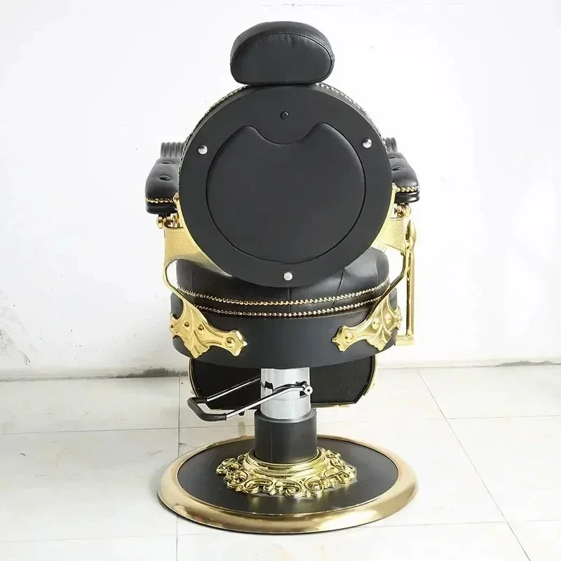 

Pedicure Hair Salon Barber Chair Men's Swivel Head Old-Fashioned Barber Shaving Chair Barber Taurete Silla Luxury Furniture
