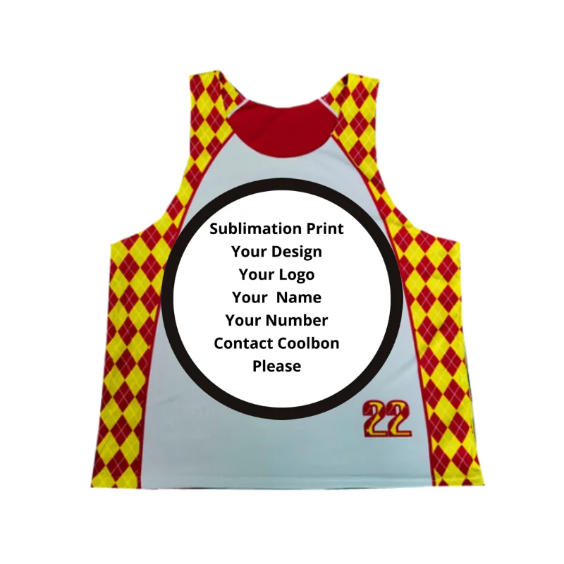 Cheap Custom Sublimation Lacrosse Reversible Pinnies For Men