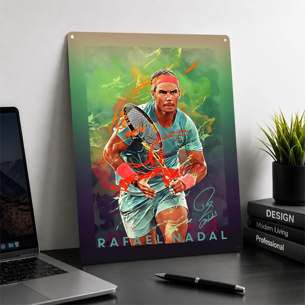 Nadal 2020 French Open Poster Athletic Wall Art Customized Retro Metal Tin Sign for Sports Room Man Cave Gym Home Decor Fan Gift