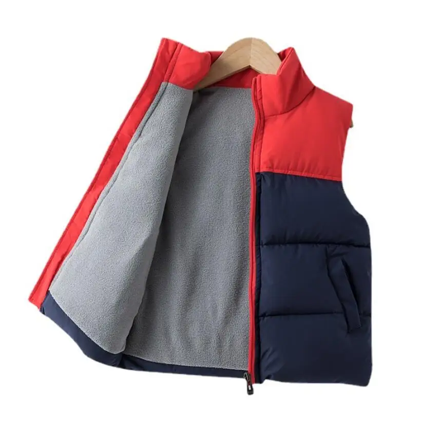 Chalecos con capucha para niños y niñas, Chaqueta de algodón para niños, ropa de abrigo para bebés, abrigos cálidos sin mangas, ropa de otoño e invierno