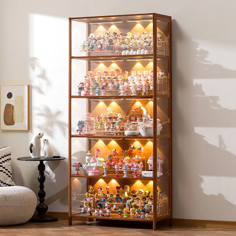

Figure cabinet Glass display cabinet Steel dustproof transparent model Storage Pain cabinet Toy locker Display bookcase