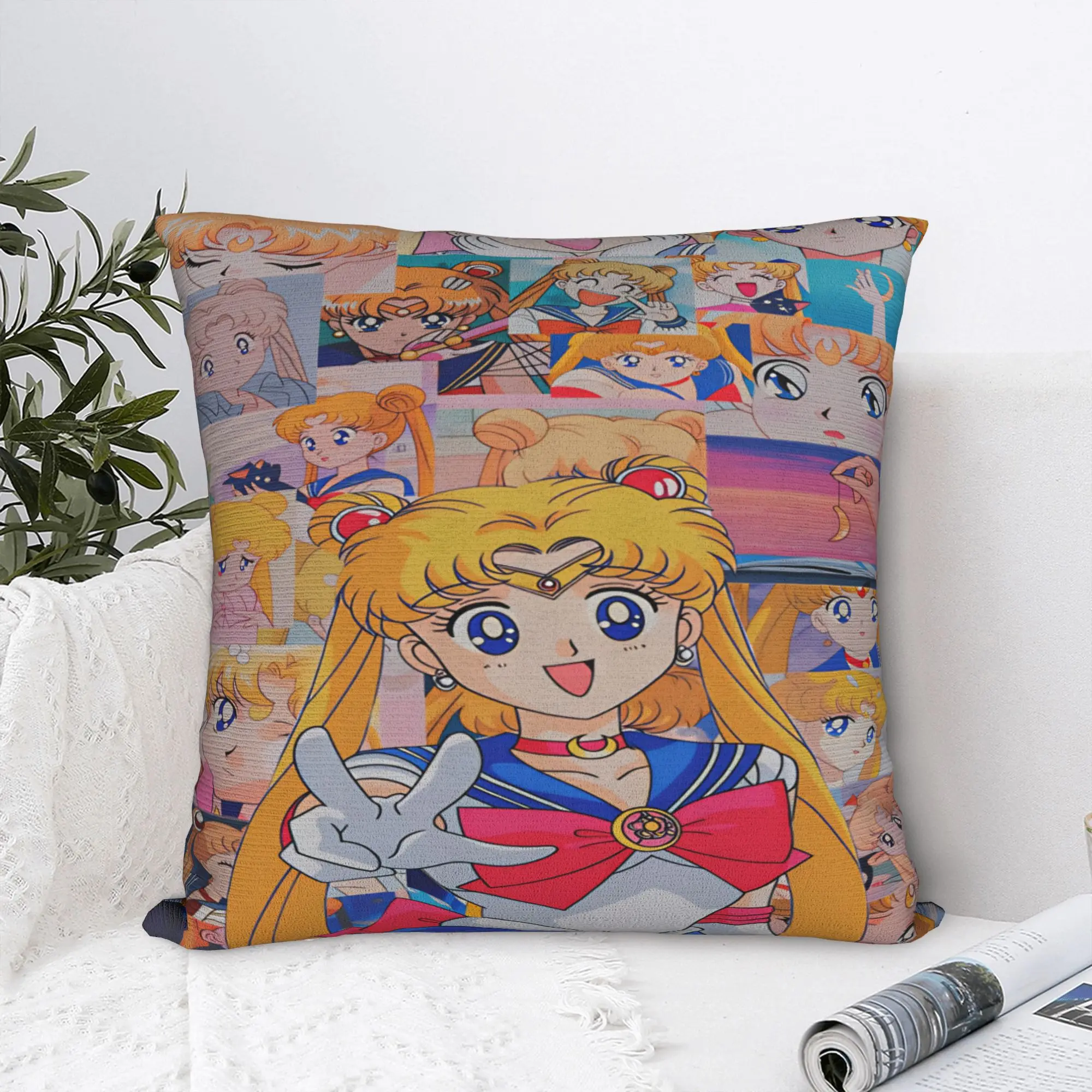 S-Sailor Moons Pillow Case  Soft Pillow Cover Fashion Pillowcases For Wedding Party Home Decor