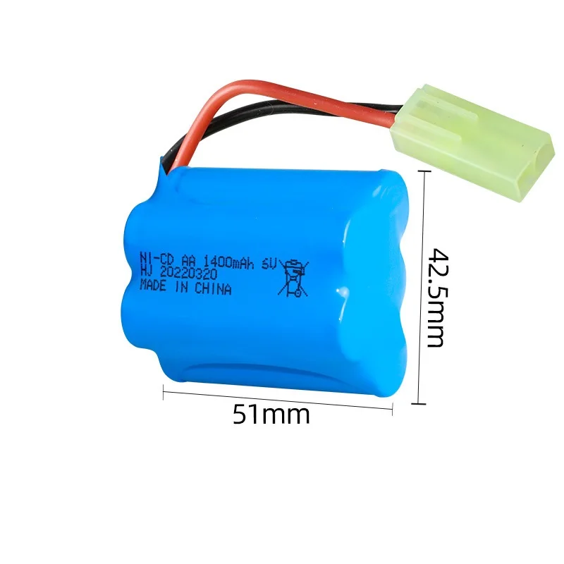 6V 1400Mah NI-CD Batterij Voor Rc Speelgoed Auto Tanks Treinen Robot Boot Kanon NI-CD Aa 1400Mah 6V Oplaadbare Batterij