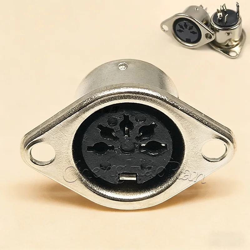 1PC S Terminal Connector Female Socket Mount Chassis adapter 3/4/5/6/7/8 Pin Keyboard Plug DIN SOLDER MIDI Cable