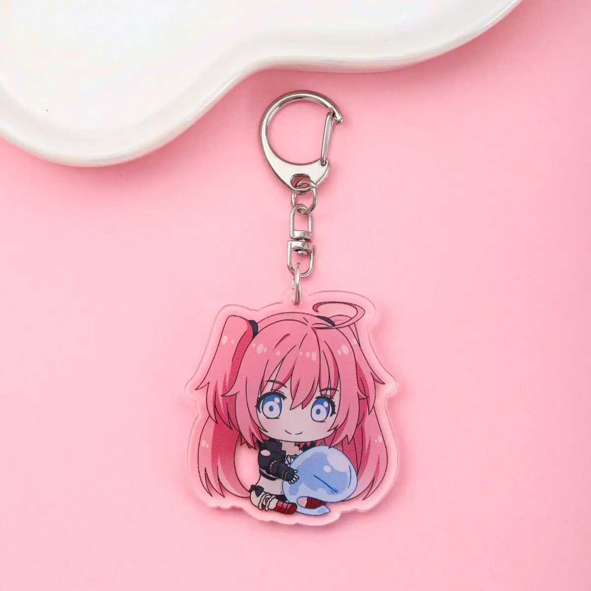 Porte-clés avec figurines d'anime Rimuru Tempest, cette fois je me suis réincarné en slime, pendentif mignon, clé de voiture, accessoires JOBag, bijoux