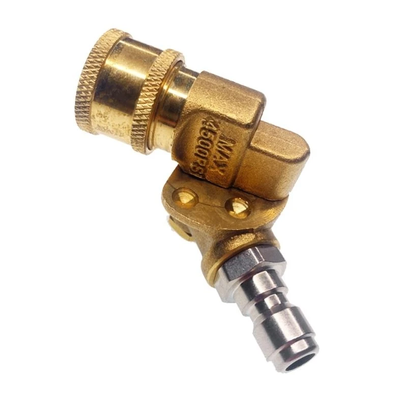 

JU64 Pressure Washer Nozzle Cleaning Hard To Reach Area Quick Connecting 360 Degree Pivoting Coupler Cleaning Connector