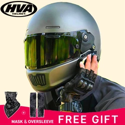Full Face Retro Motorcycle Helmet Men Women Motocross Helmet High-strength ABS Shell  Motorcycle Accessories