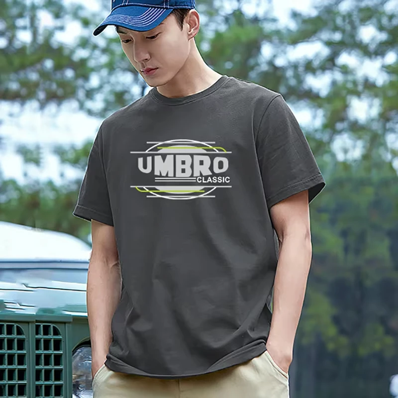 Umb New Short-sleeved T-shirt Men's and Women's Versatile Fashion Sports Half-sleeved Casual Running T-shirt Loose Trendy Top