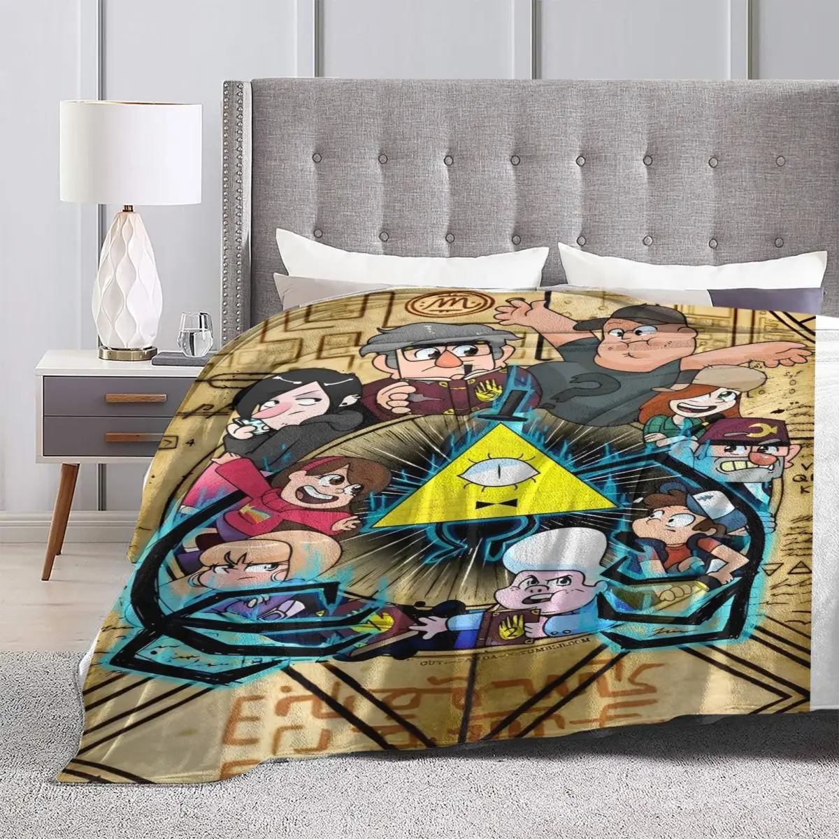 Warm Soft Blankets Travel Gravity Falls Throw Blanket Bill Cipher Flannel Bedspread For Couch Chair Comfortable Sofa Bed Cover